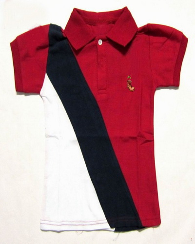 kids polo shirts rose black with white - Click Image to Close